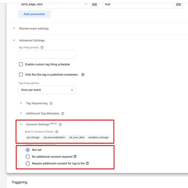 Google Tag Manager – Consent Settings